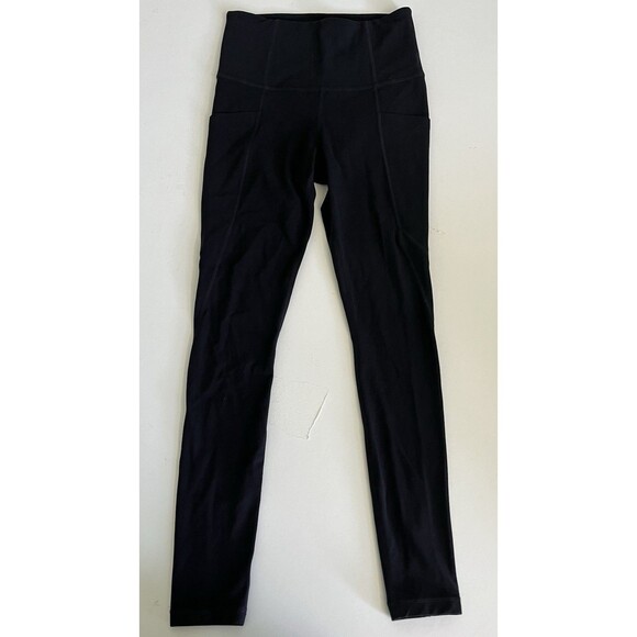 Athleta Stash Pocket Salutation Tight Leggings Black Size XS - Picture 5 of 11